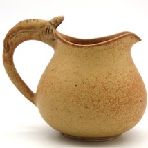 Fish Handle Creamer Mottled Brown Pottery 3 inch tall Unique Mudskipper ... - $21.79