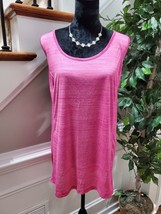 Livi Women Solid Pink 100% Polyester Round Neck Sleeveless Casual Top Size 26/28 - £22.45 GBP