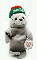 Coca-Cola Seal in Ski Cap Bean Bag Plush Stuffed Animal #0114 w/ Tags Toy - $9.69