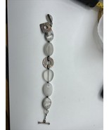 Silpada Sterling Silver Polished Howlite White Bracelet B1946 8” Signed - $61.05 CAD