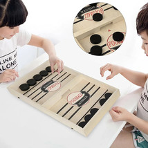 Wooden Fast Sling Puck Game Paced Table Winner Board Games For Parent-Child Toys - £17.52 GBP
