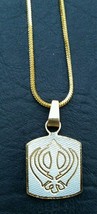 Stunning Two Tone Gold Silver plated Laser engraved Khanda Punjabi Sikh Pendant - £7.88 GBP