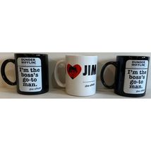 The Office Mugs:  I Love / Heart Jim &amp; 2 Dunder Mifflin I&#39;m The Boss&#39;s G... - $27.00