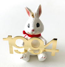 Bunny Rabbit Hallmark Christmas Ornament Fabulous Decade #5 in Box 1994 - £9.90 GBP