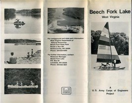 Beech Fork Lake West Virginia Brochure and Map 1970&#39;s Corps of Engineers - £19.45 GBP