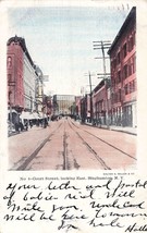 Binghamton New York Ny~Court Street Looking EAST~1906 Postcard - £9.64 GBP