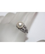 14K White Gold   Round (9mm) White Pearl Diamond Accent Ring Size 7 (7.8... - €1.073,88 EUR 14K White Gold   Round (9mm) White Pearl Diamond Accent Ring Size 7 (7.8... - €1.073,88 EUR