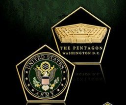 1.75&quot; Army Pentagon Shape Washington D.C. Challenge Coin - £29.50 GBP