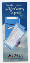 Delta Airlines Travel Agent In Flight Courtesy Coupons 1988 Order Form  - £14.23 GBP