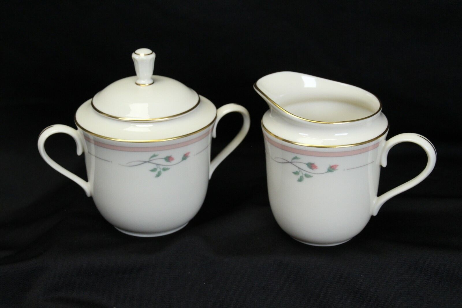 Lenox Rose Manor Cream Pitcher and Sugar Bowl with Lid - $58.79