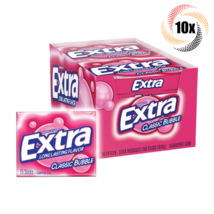 Full Box 10x Packs Wrigley's Extra Classic Bubble Gum | 15 Sticks Per Pack - $23.73
