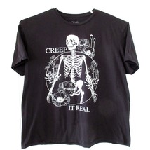 Creep it Real Black Skeleton T-Shirt 2X Cotton Keep it Real - $125.00