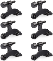 6 Pack Hinge Pin Black Door Stopper Adjustable With Black Rubber Bumper ... - $14.57