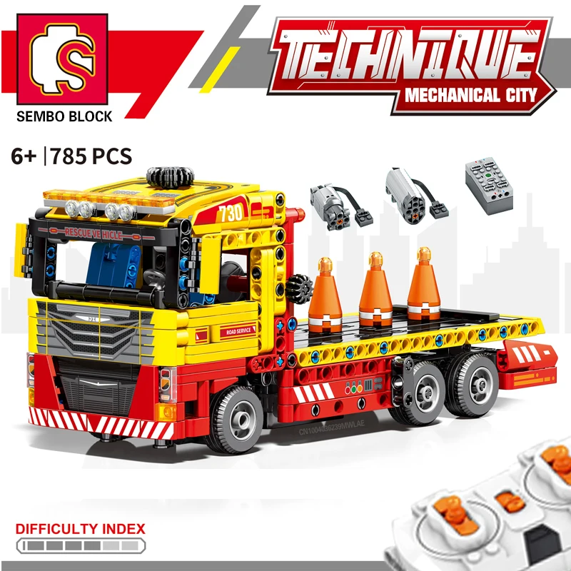 Sembo Block Technical Rc Car Building Blocks Rescue Truck Stem Engineering - £52.33 GBP+