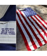 Vintage embroidered American Flag large 4.5x9 Feet 100% Cotton case - $52.99