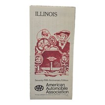 Illinois Map 75th Anniversary Edition AAA American Automobile Assoc 77-78 - $6.92
