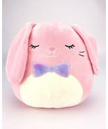 Squishmallows 8&quot; Easter Bop The Bunny Pink with Purple Bowtie 2021  - £14.60 GBP