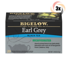 3x Boxes Bigelow Earl Grey Decaffeinated Black Tea | 20 Pouches Per Box | 1.18oz - $20.68