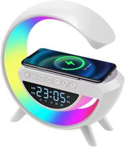 Wireless Speaker Charger Light | Wireless Charger Alarm Clock | G-Shape Mp3 Play - £39.95 GBP