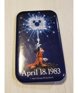 Vintage Disney Channel Pin Back Button Walt Disney Productions April 18 ... - £6.28 GBP