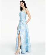 Nightway Floral Brocade Gown Light Blue/Silver Floral Size 4 $169 - £54.52 GBP