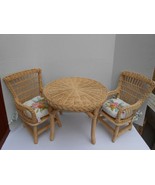 American Girl Samantha&#39;s Wicker Table chairs Victorian - £208.16 GBP