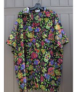 V H O Halloween Multicolored Sugar Skulls Men&#39;s Button Up Shirt Sz 3xL - $27.17 CAD