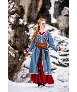 Birka Viking Cloak with Hand Embroidered Urnes Design – Wool Blend - $233.75 CAD