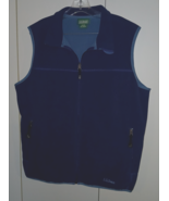 L.L. BEAN MEN&#39;S BLUE ZIP VEST-L-100% POLYESTER MICRO-FLEECE-WORN ONCE-NICE - €17,13 EUR
