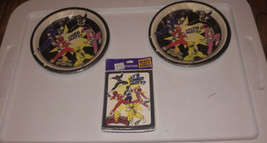 Power Rangers Mighty Morphin 1994 Party Express Lot 16 Plate &amp; 8 Invites... - $13.88