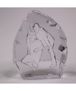 Nybro Sweden Crystal Golfer&#39;s Putting Sculpture Paperweight Handmade In ... - $13.55