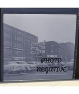 Vintage Photo Negative 1950s 60s Saint Paul Union Depot Building Sign Cars - $578.33 MXN