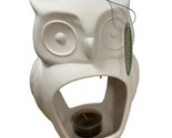 Midwest-CBK White Bisque Ceramic Owl Tealight Candle Holder 7.5 Inches Tall - $20.43