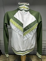 VTG Billabong Active Zip Up Jacket Sweatshirt Juniors Size L Retro Green White - £10.91 GBP