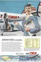 Vintage Fly TWA-Trans World Airlines Ad-National Geographic-6 1/2 by 10 inches - £5.71 GBP