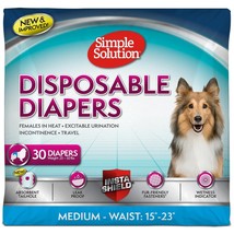 Simple Solution Disposable Dog Diapers, Female Dog Diapers, Puppy Potty - $21.48