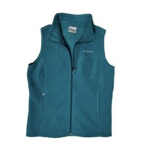 COLUMBIA Girl&#39;s Size Large 14/16 Turquoise Zip-up Fleece Vest Jacket EUC - £10.43 GBP