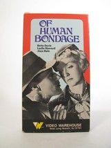 Of Human Bondage Betty Davis Leslie Howard Alan Hale 1934 VHS Movie - £10.23 GBP
