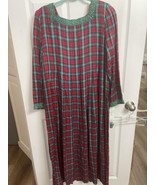 Sarah Elizabeth Plaid Prairie Dress Size 10 New with original tag red gr... - $24.30