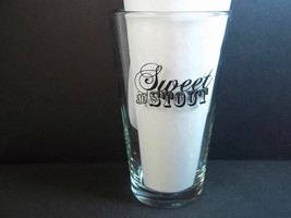 Pint Beer Glass Sweet and Stout where beer &amp; cupcakes unite black on clear - $9.26