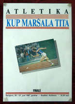 Original Poster Yugoslavia Athletic Runner Sport Sarajevo Bosnia Tito 1987 - £59.22 GBP