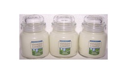 Yankee Candle Clean Cotton Small Jar Candle Single Wick - Lot of 3 - £22.30 GBP