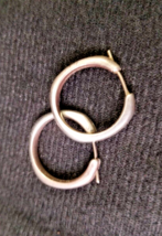 925 Sterling Silver Round Hoop Post Earrings - £12.39 GBP