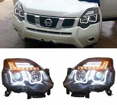 AupTech Nissan X-trail 2012 2013 Headlight Assembly Angel Eyes Halogen HID LED P - £533.14 GBP