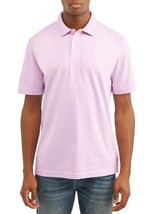 George Men&#39;s Short Sleeve Solid Polo Size Large (42-44) Lavender No Roll... - $13.54