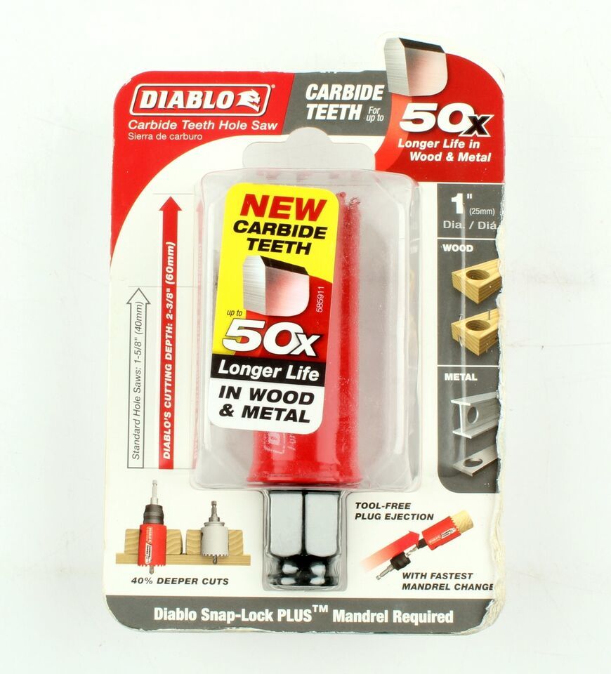 *Diablo 1&quot; Carbide Tipped Hole Saw DHS1000CT - $8.33