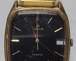 Lorus Mens Gold Toned Quartz Date Wrist Watch Hong Kong Y106-5010 - $24.74