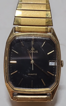 Lorus Mens Gold Toned Quartz Date Wrist Watch Hong Kong Y106-5010 - $24.74