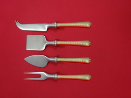 Larkspur by Wallace Sterling Silver Cheese Serving Set 4 Piece HHWS  Custom - £204.06 GBP