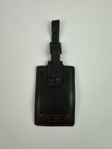TUMI Black Leather Luggage Tag ID Business Card Tag Replacement Travel 4&quot;x2.5&quot; - £14.94 GBP